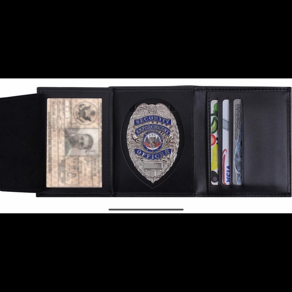 Rothco Black Leather Id/Badge Wallet